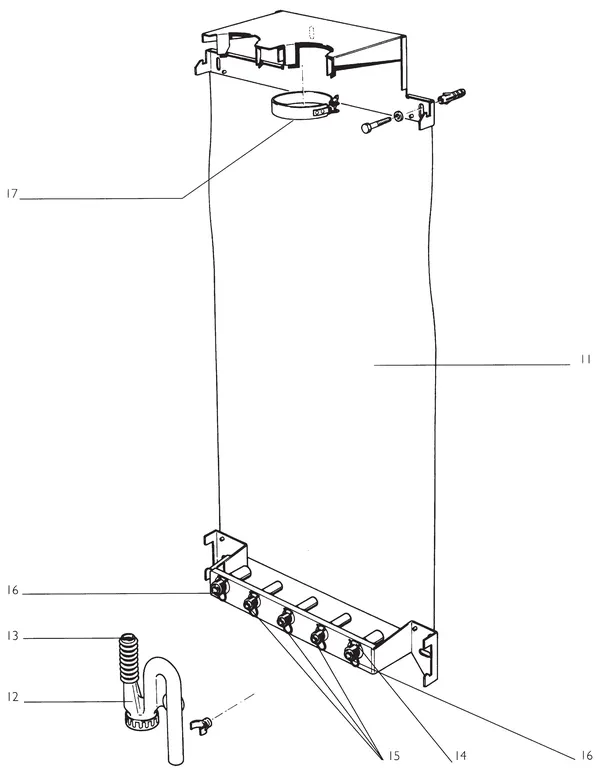 Exploded view Nefit (Bosch) EcomLine Economy HRC 23/28V: Montageframe