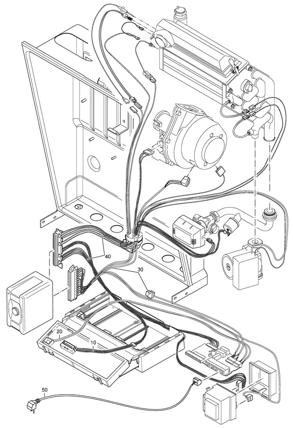 Exploded view Nefit (Bosch) EcomLine Elite HRC 24 CW4: Elektra