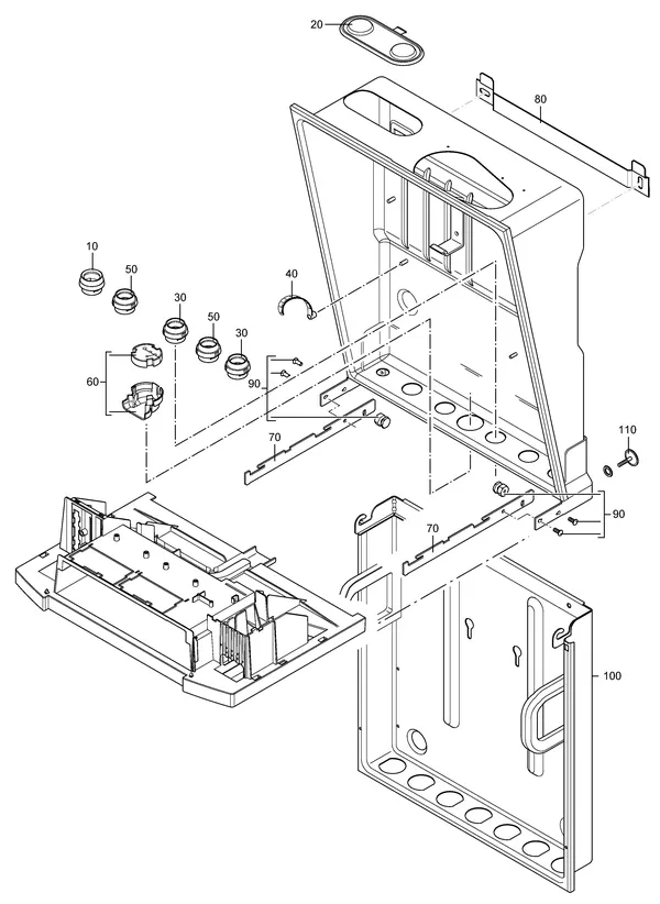 Exploded view Nefit (Bosch) EcomLine Elite HRC 24 CW4: Frame