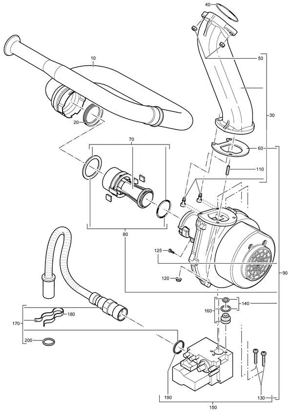 Exploded view Nefit (Bosch) EcomLine Elite HRC 24 CW4: Gas ventilator