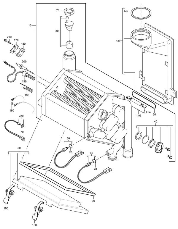 Exploded view Nefit (Bosch) EcomLine Elite HRC 24 CW4: Wisselaar
