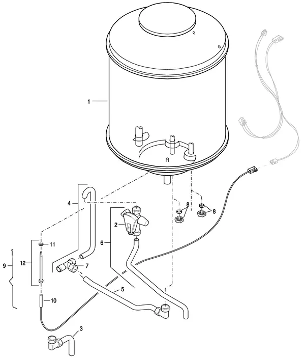 Exploded view Nefit (Bosch) EcomLine Excellent HRC 22H: Boiler