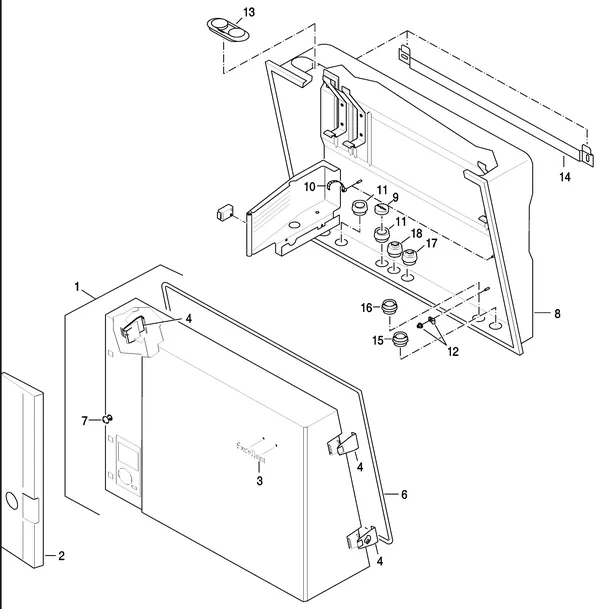 Exploded view Nefit (Bosch) EcomLine Excellent HRC 22H CW4: Mantel