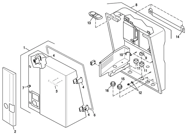 Exploded view Nefit (Bosch) EcomLine Excellent HR 22: Mantel