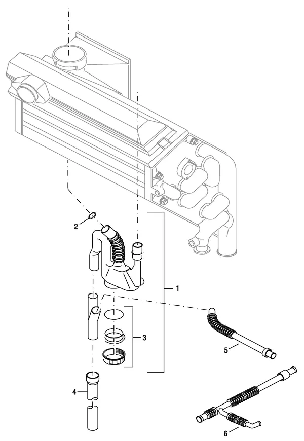Exploded view Nefit (Bosch) EcomLine Excellent HR 22: Sifon