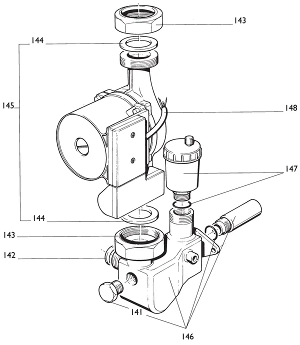 Exploded view Nefit (Bosch) EcomLine VR VRC24VS: Pomp