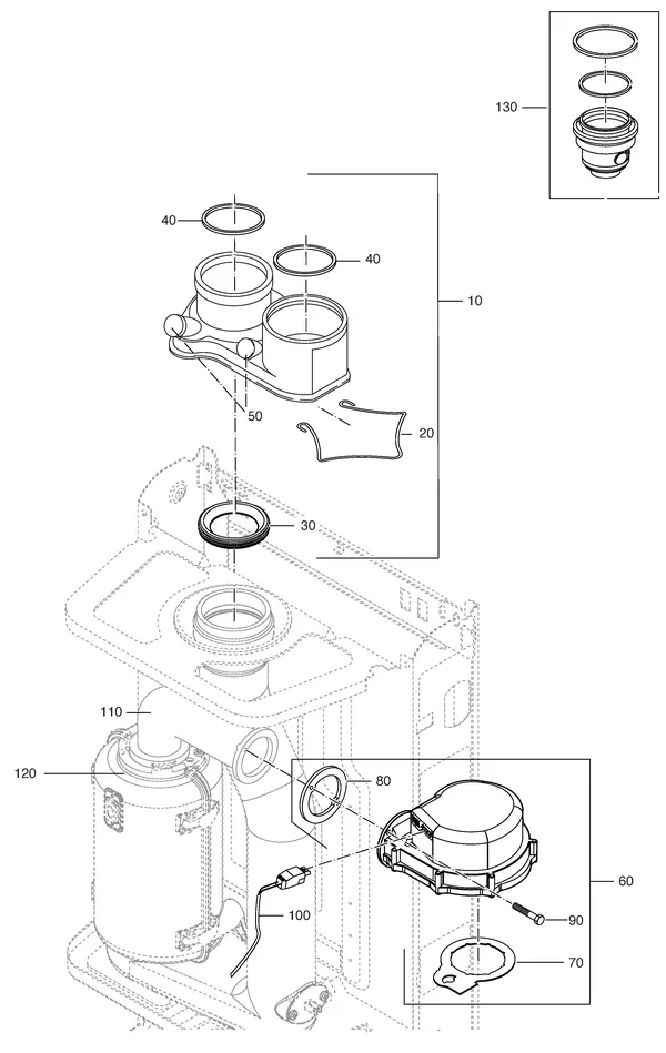 Exploded view Nefit (Bosch) Economy HR24: Ventilator
