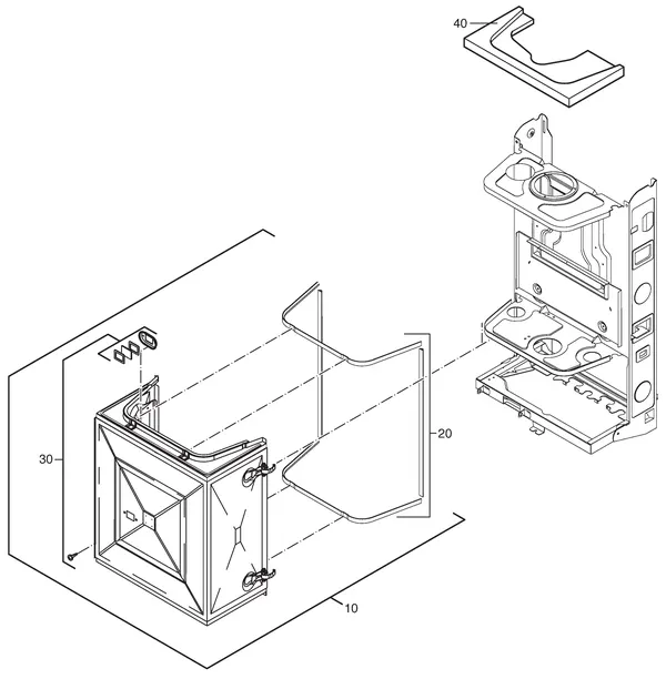 Exploded view Nefit (Bosch) Economy HRC24: Ventilatiekast