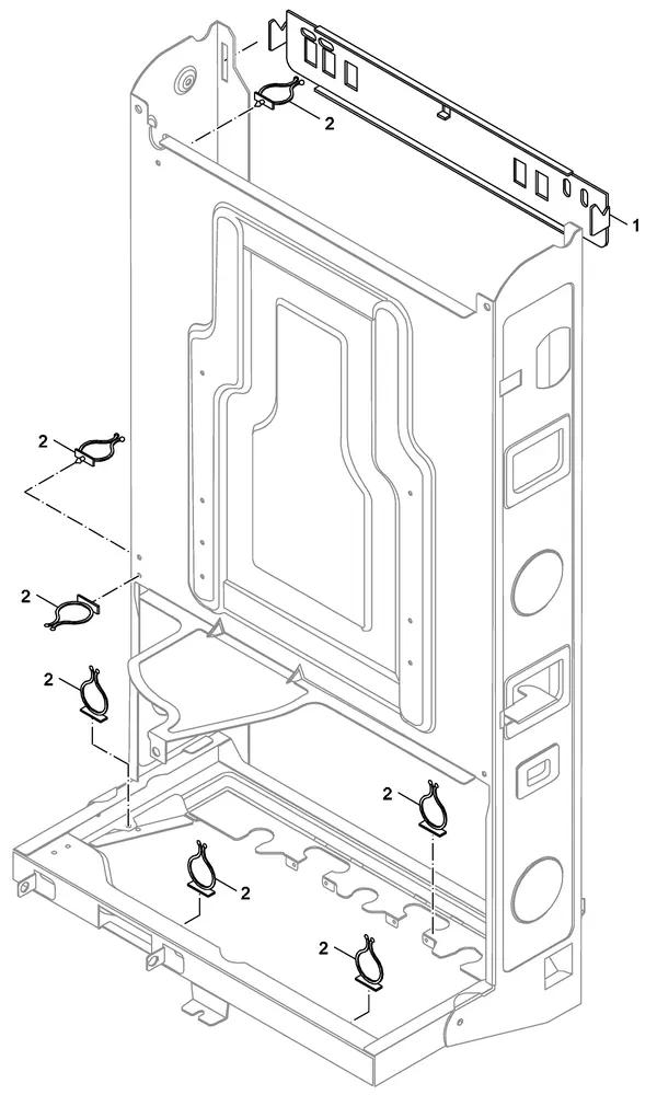 Exploded view Nefit (Bosch) Economy VRC24: Ophangbeugel