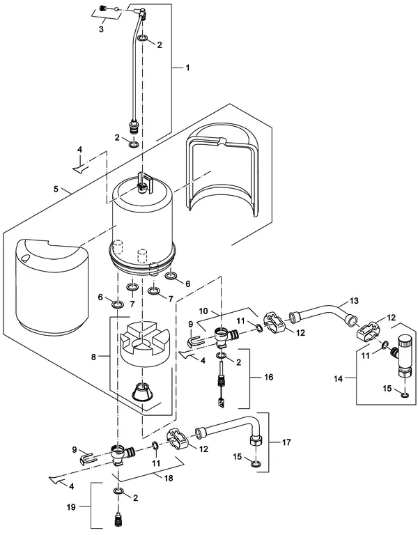Vue éclatée Nefit (Bosch) Economy VRC24 CW4 : Tappot