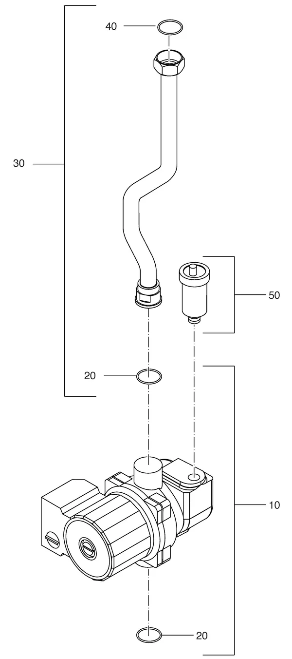 Exploded view Nefit (Bosch) Economy VRC24S: Pomp