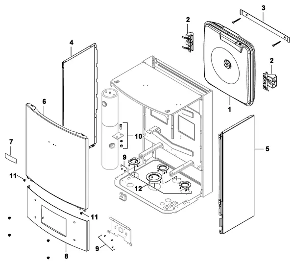 Exploded view Nefit (Bosch) Monoblock IDU 13-17 E: Mantel expansievat
