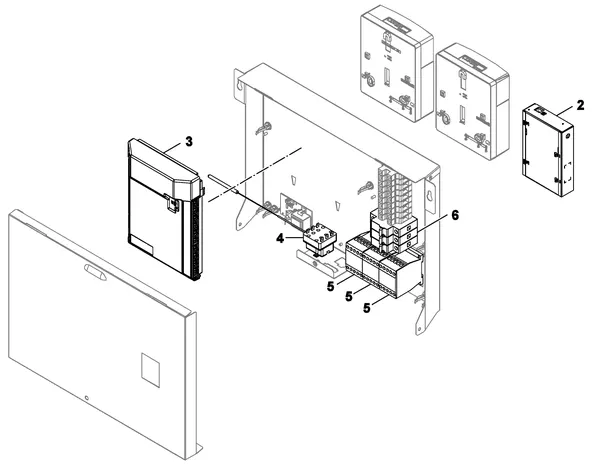 Exploded view Nefit (Bosch) Monoblock IDU 5-9 T: Elektra
