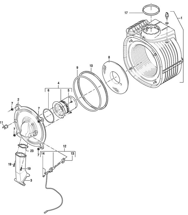 Exploded view Nefit (Bosch) ProLine NxT HRC 30 CW5: Wisselaar