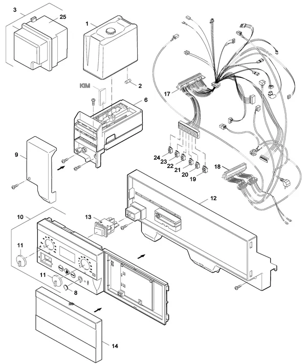 Exploded view Nefit (Bosch) SmartLine Basic HRC 24 CW4: Branderautomaat