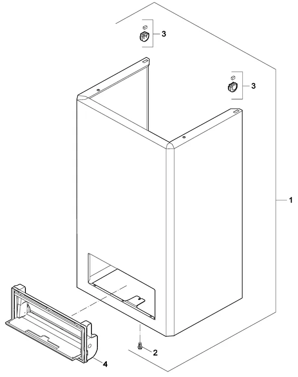 Exploded view Nefit (Bosch) SmartLine HRC 24 CW3: Mantel
