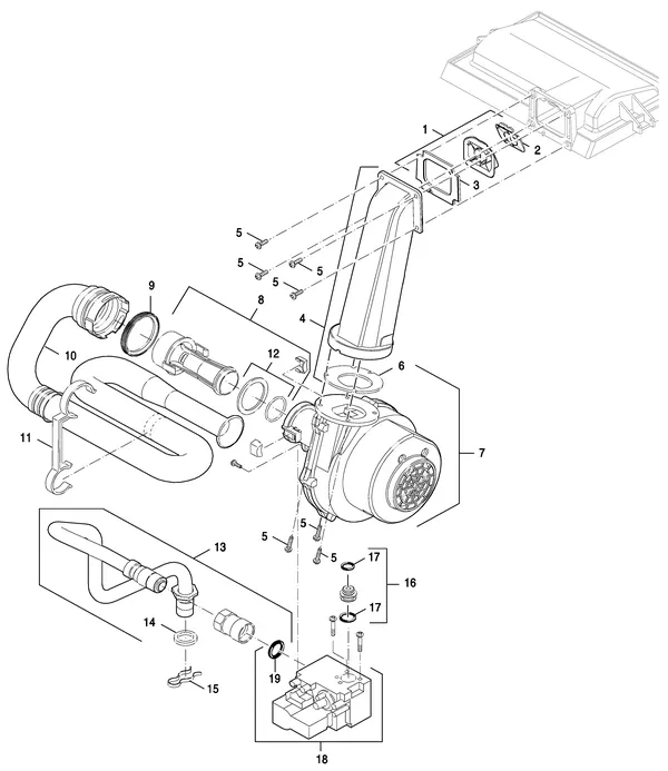 Exploded view Nefit (Bosch) TopLine Aquapower HRC 25 CW5: Gasregelblok