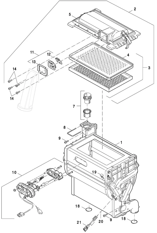 Exploded view Nefit (Bosch) TopLine HR 30: Wisselaar