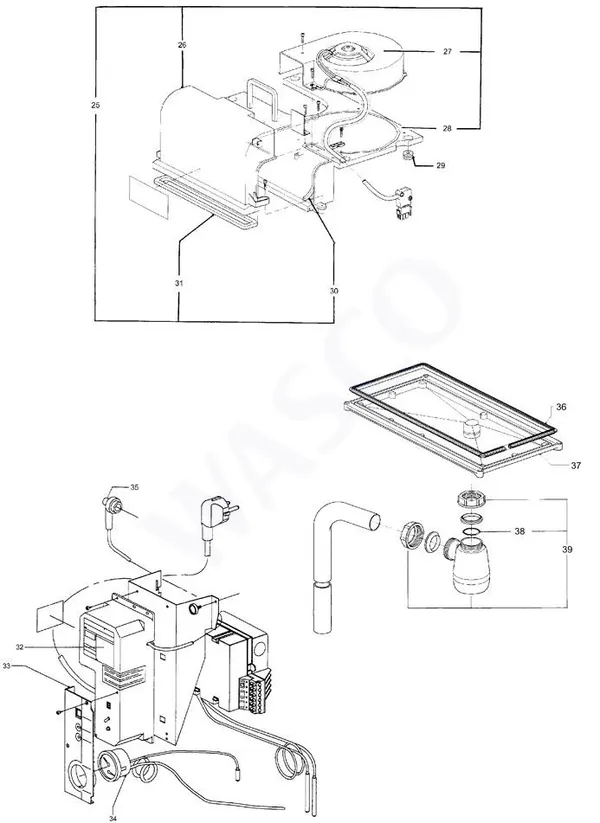 Exploded view Nefit (Bosch) Turbo 32: Ventilator
