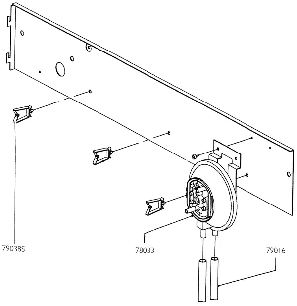 Vue éclatée Nefit (Bosch) Turbo 90 HR45 : Pressostat différentiel