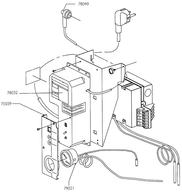 Vue éclatée Nefit (Bosch) Turbo 90 HR45 : Électricité