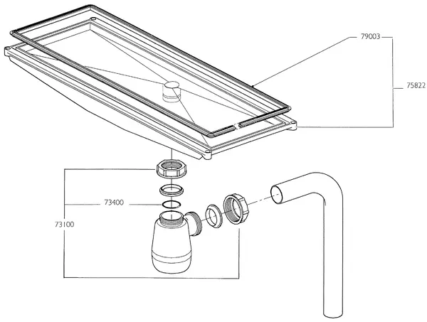 Vue éclatée Nefit (Bosch) Turbo 90 HR45 : Siphon