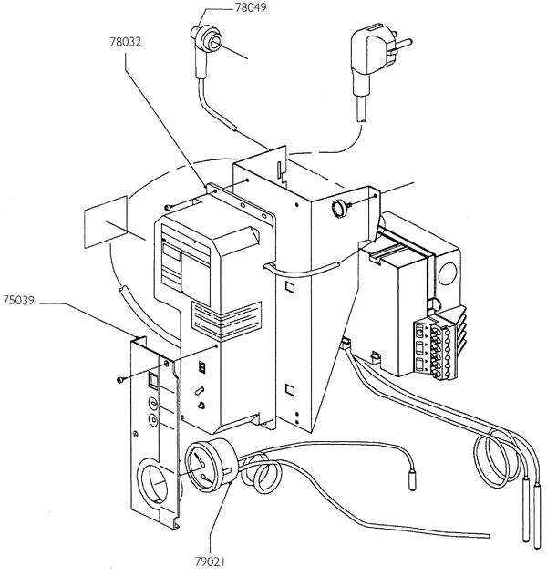 Exploded view Nefit (Bosch) Turbo 90 HRC21H: Elektra