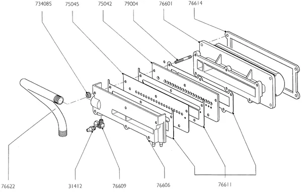 Exploded view Nefit (Bosch) Turbo 90 HRC21V80: Gas lucht
