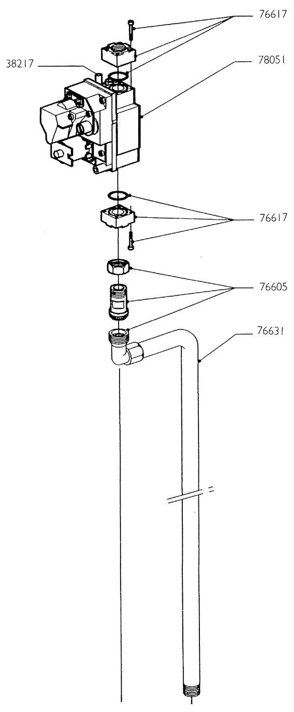 Exploded view Nefit (Bosch) Turbo 90 HRC32V: Gasregelblok