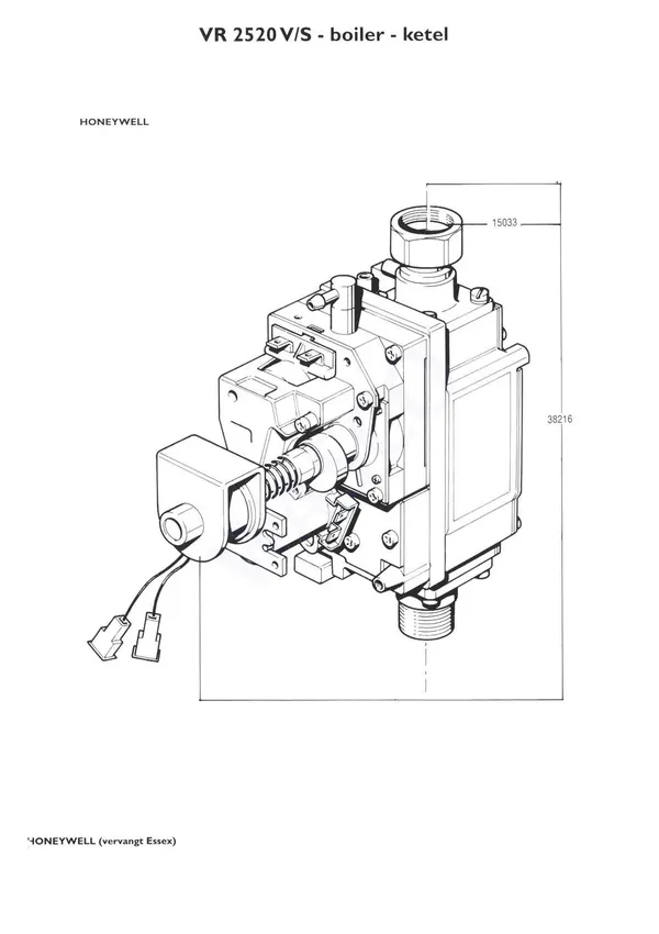 Exploded view Nefit (Bosch) VR 2520V Combi: Gasblok
