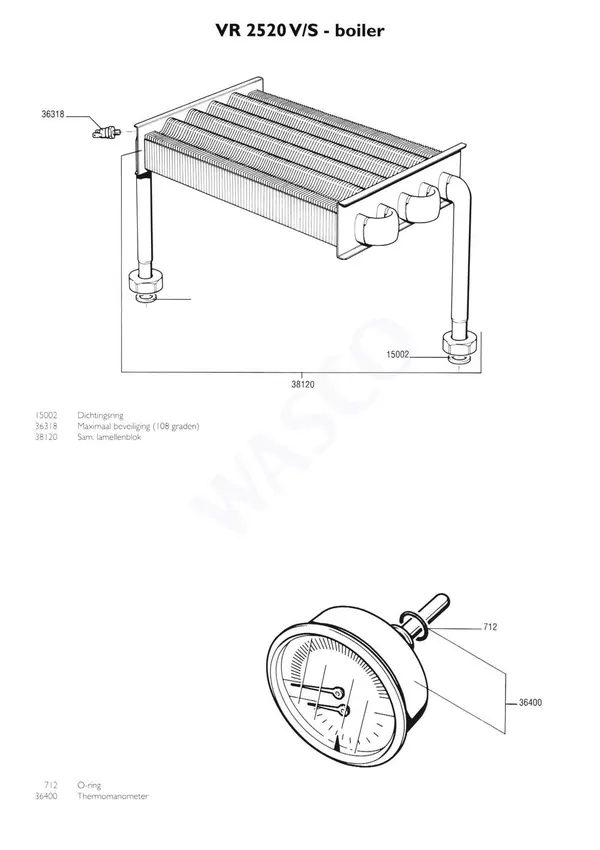 Exploded view Nefit (Bosch) VR 2520V Ketel: Wisselaar