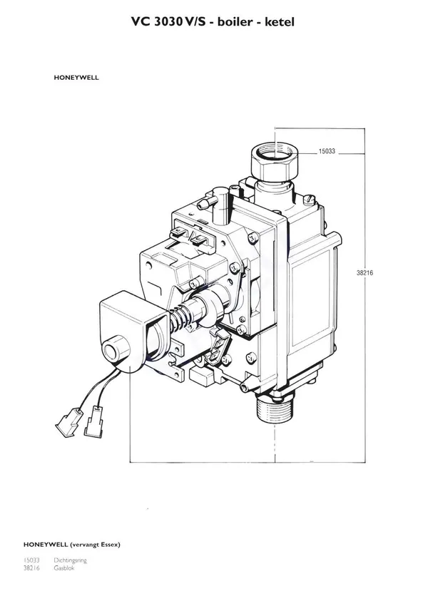 Exploded view Nefit (Bosch) VR 3030S Boiler: Gasblok