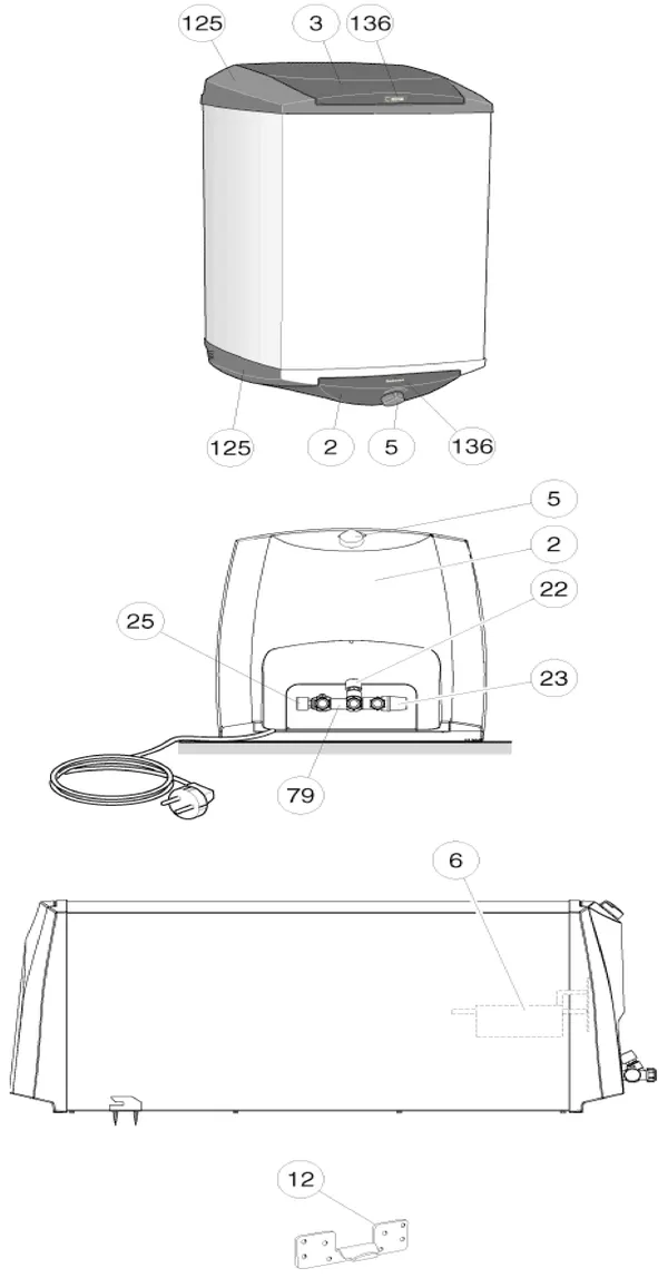 Exploded view Nibe Eminent 100 R EVH-16 072380: Totaaloverzicht