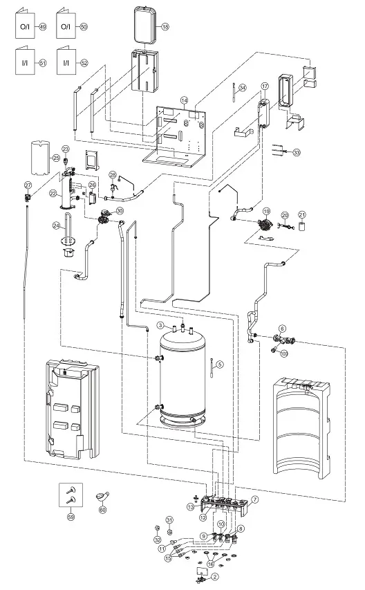 Vue éclatée Panasonic WH-ADC0309G3E5 : Unité intérieure