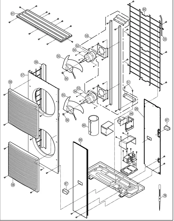 Exploded view Panasonic WH-MXC09H3E8: Refrigerant system
