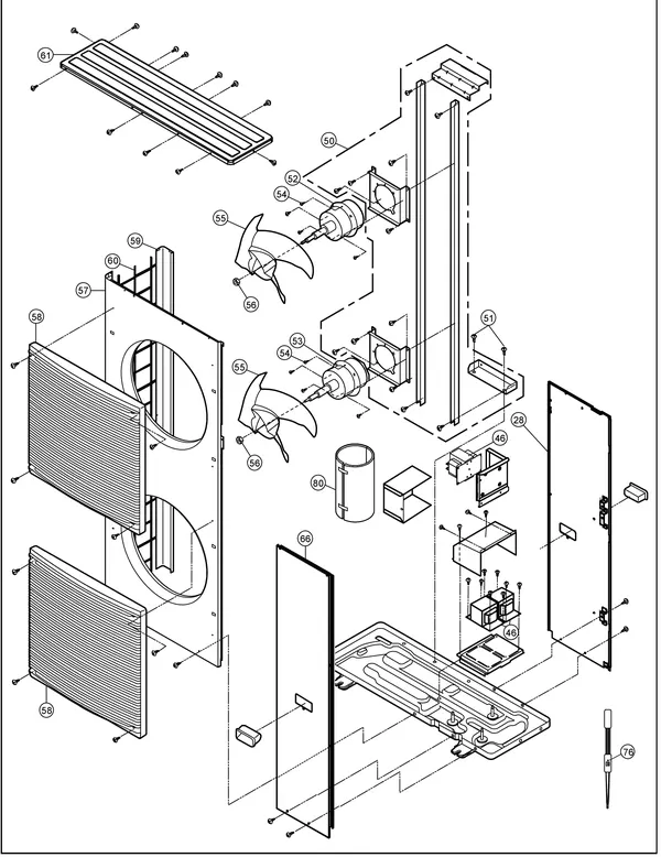 Exploded view Panasonic WH-MXC12J9E8: Refrigerant system