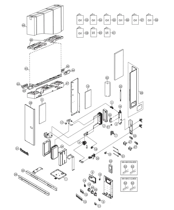 Exploded view Panasonic WH-MXC12J9E8: Water system