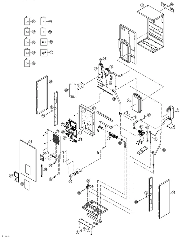 Exploded view Panasonic WH-SDC09H3E5-1: Binnenunit