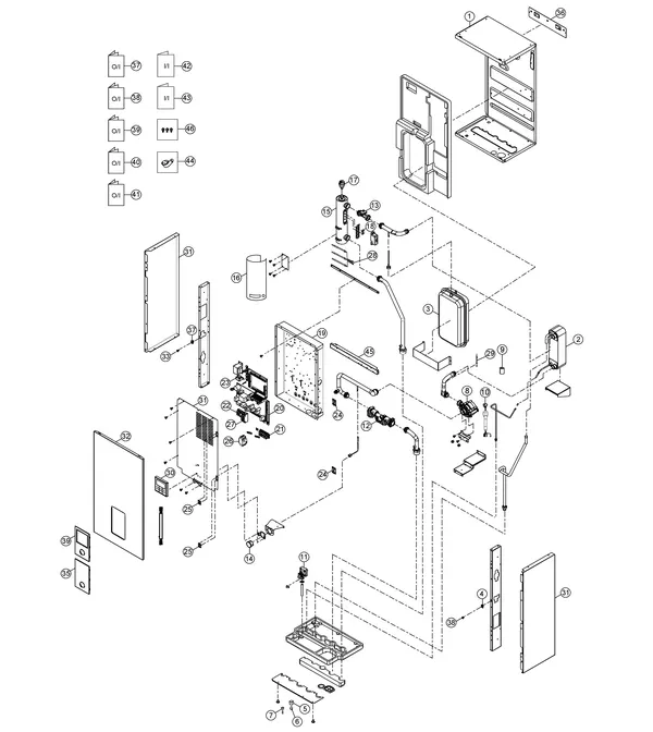Exploded view Panasonic WH-SDC09H3E8: Binnenunit