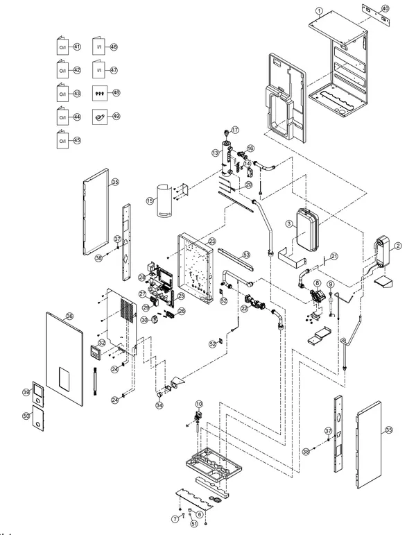 Exploded view Panasonic WH-SXC09H3E8: Binnenunit