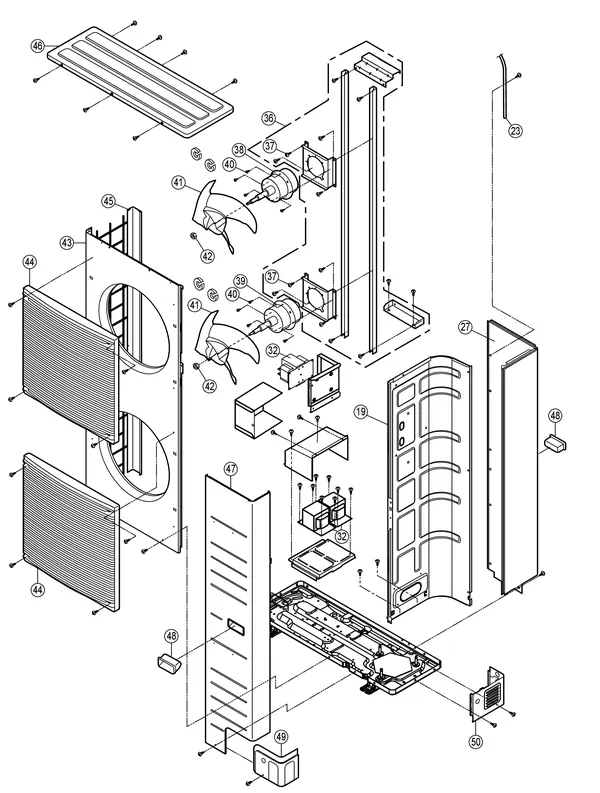 Exploded view Panasonic WH-UD09HE8: Buitenunit