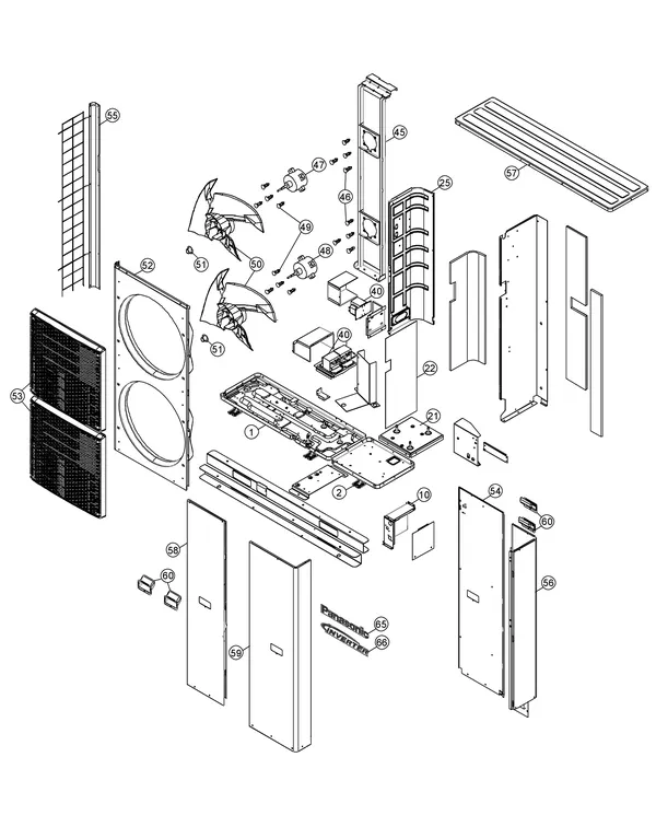 Exploded view Panasonic WH-UQ16HE8: Buitenunit