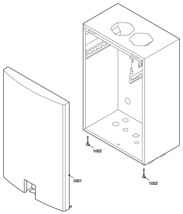 Exploded view Remeha Avanta 28C Combi CW4 | vanaf serienr. 0616301382100: Mantel
