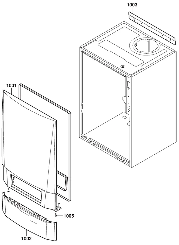 Exploded view Remeha Quinta Pro 115 Solo: Mantel