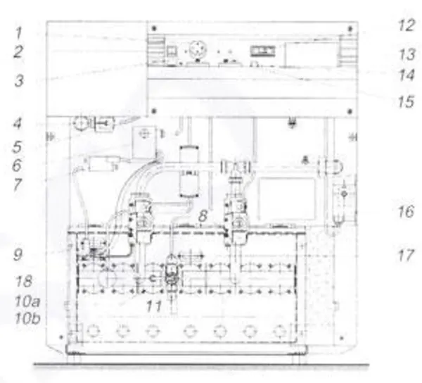 Exploded view Remeha Gas 1020: Totaaloverzicht 7 leden