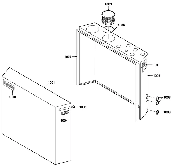 Exploded view Remeha Gas 210 V2 80/120/160/200 kW: Mantel