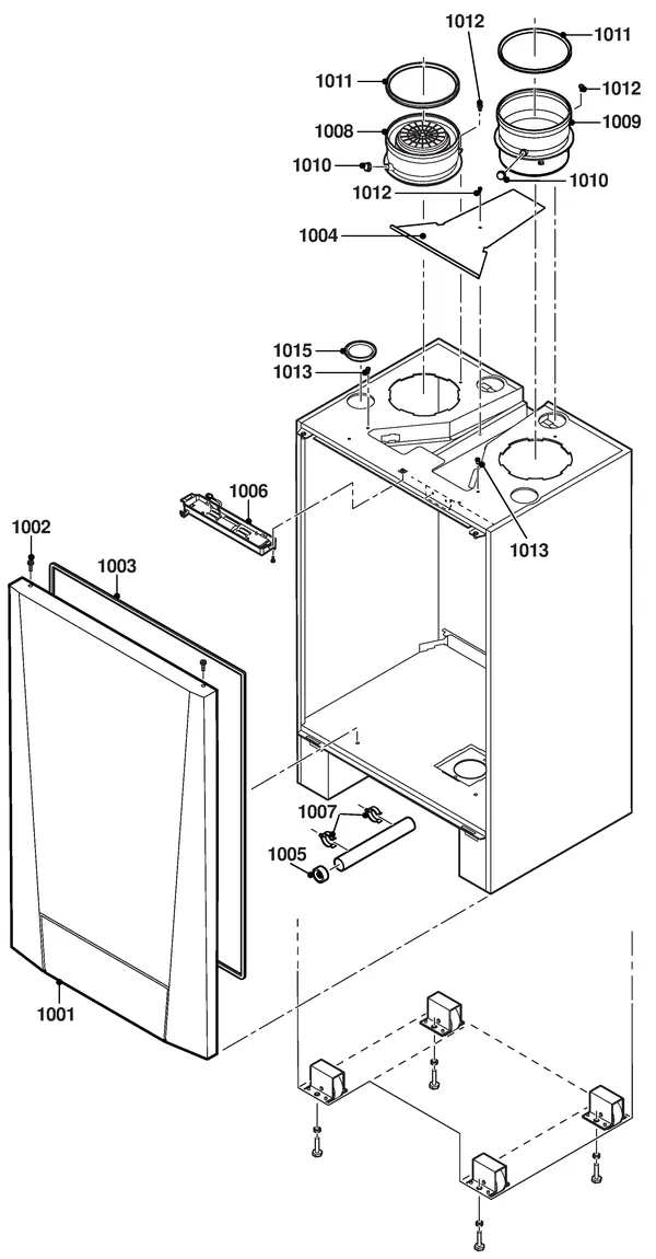 Exploded view Remeha Gas 220 Ace 250: Mantel