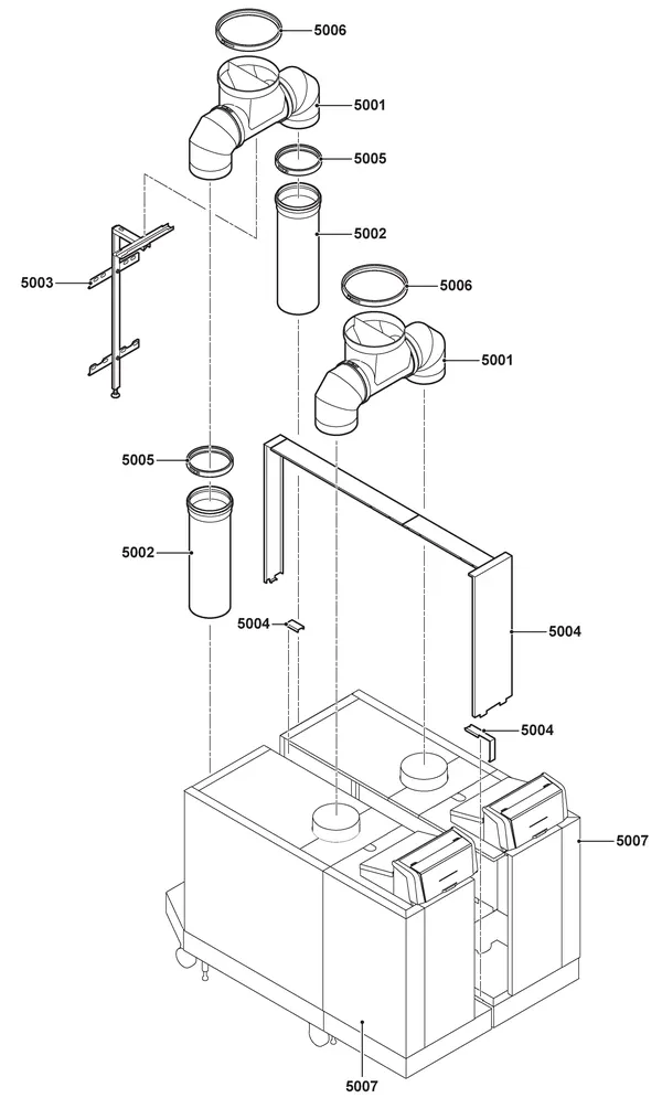 Vue éclatée Remeha Gas 320/620 Ace : Gas 620 habillage