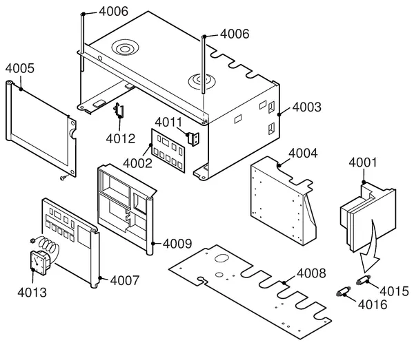 Exploded view Remeha Quinta 25 Combi: Elektra