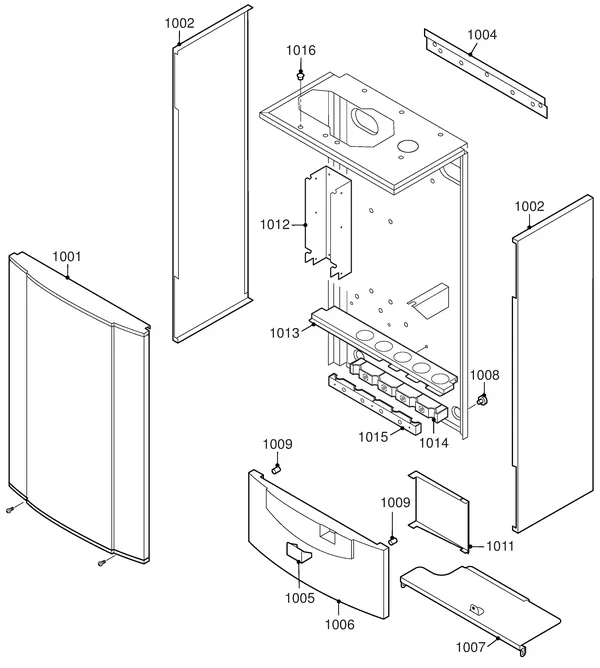 Exploded view Remeha Quinta 28 Combi: Mantel